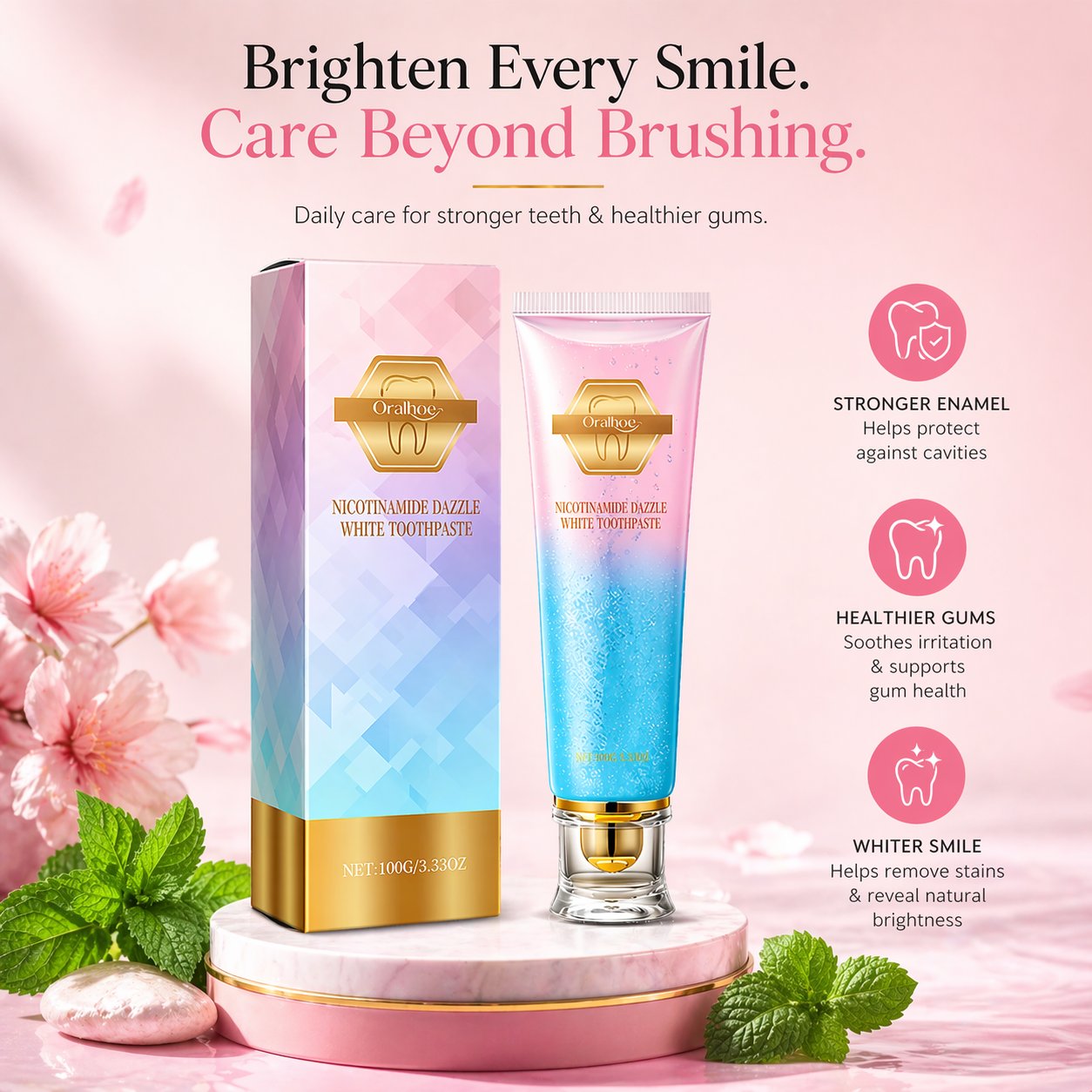 Nicotinamide Dazzle White Toothpaste