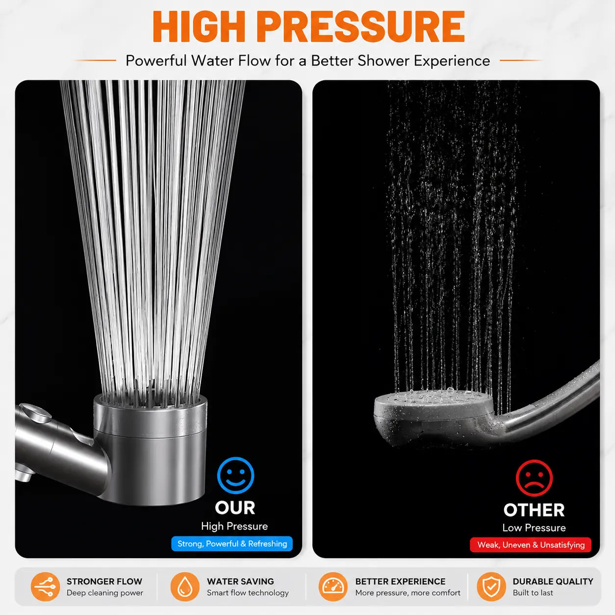 3 Modes Shower Head