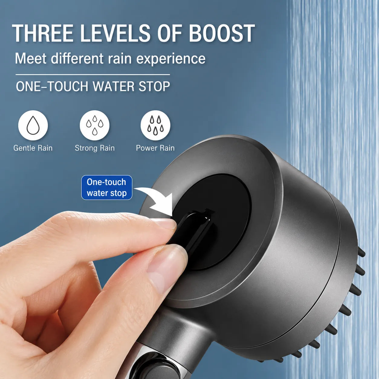 3 Modes Shower Head